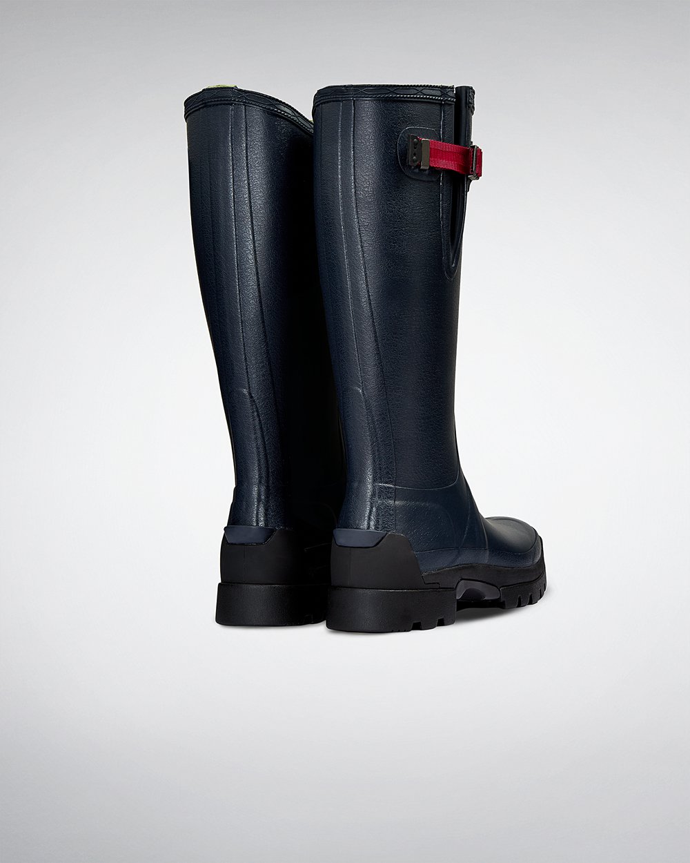 Hunter Balmoral Side Adjustable 3Mm Neoprene Tall Rain Boots - Online Store Womens Navy - OYLBRN956